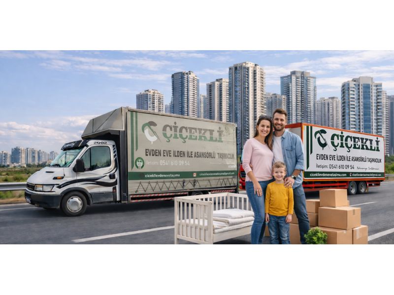 Konya'da güvenilir asansörlü nakliyat evden eve taşıma firması Çiçekli Nakliyat 